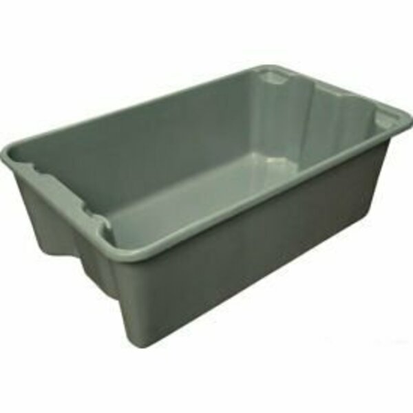Mfg Tray Molded Fiberglass Toteline Nest and Stack Tote 780508 - 24-1/4" x 14-3/4" x 8", Gray 7805085172